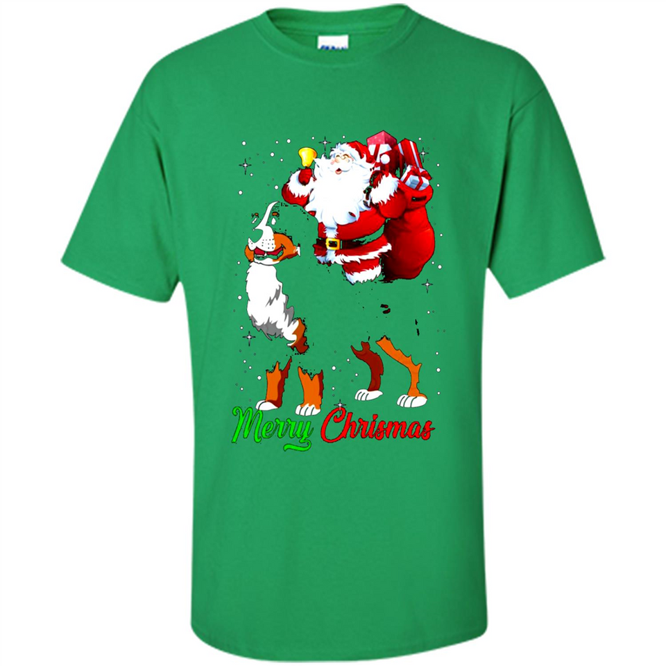 Merry Christmas Santa Claus With Big Dog sweater PINGPONG