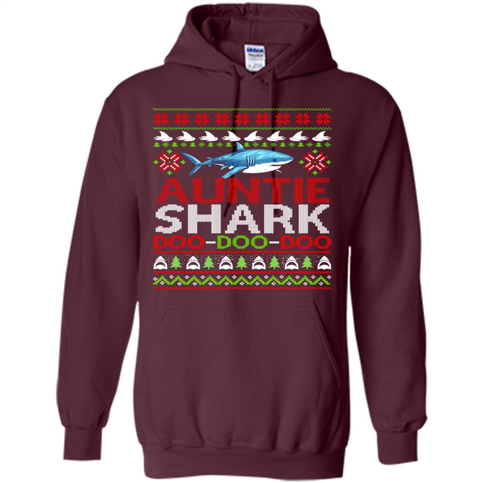 Auntie shark Doo Doo Doo Christmas - Hoodie