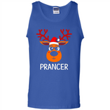 Prancer Reindeer Santa Claus Funny Xmas Holiday T-Shirt - Tank Top