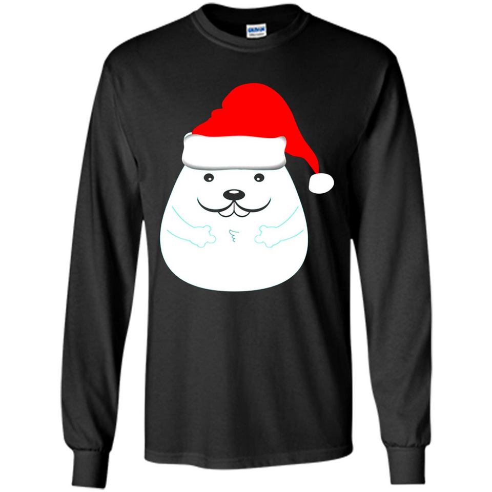 Funny Hamster Christmas t-shirt Santa Hat - Long Sleeve T-Shirt
