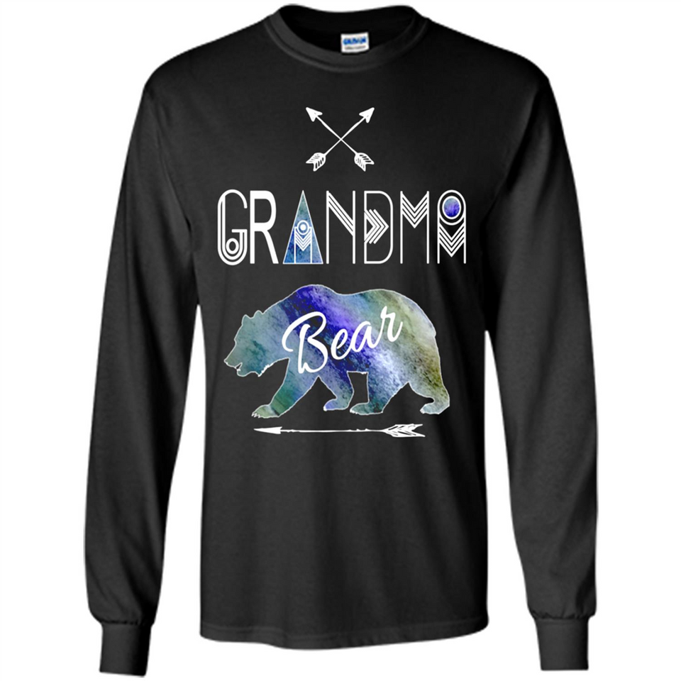 Grandma Bear Shirt Tribal Family Vacation & Camping Tee - Long Sleeve T-Shirt