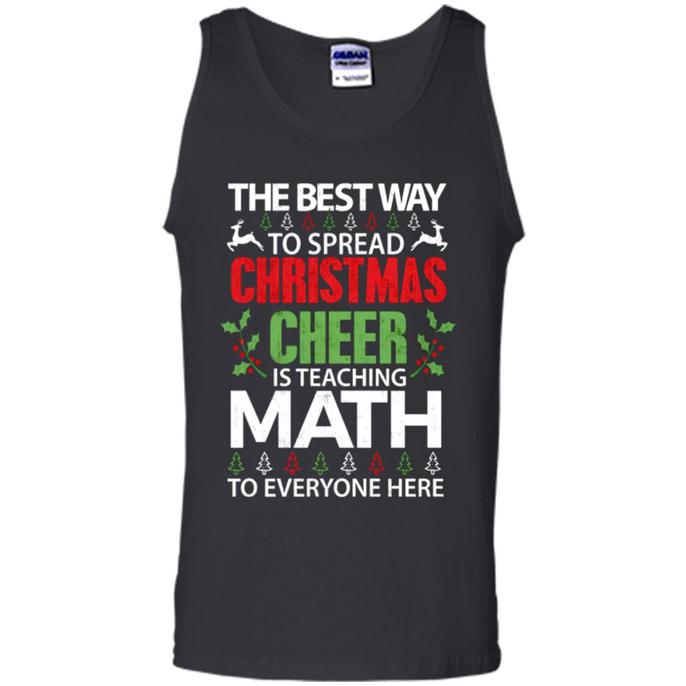 Math Teacher Christmas Shirt Christmas Cheer - Tank Top