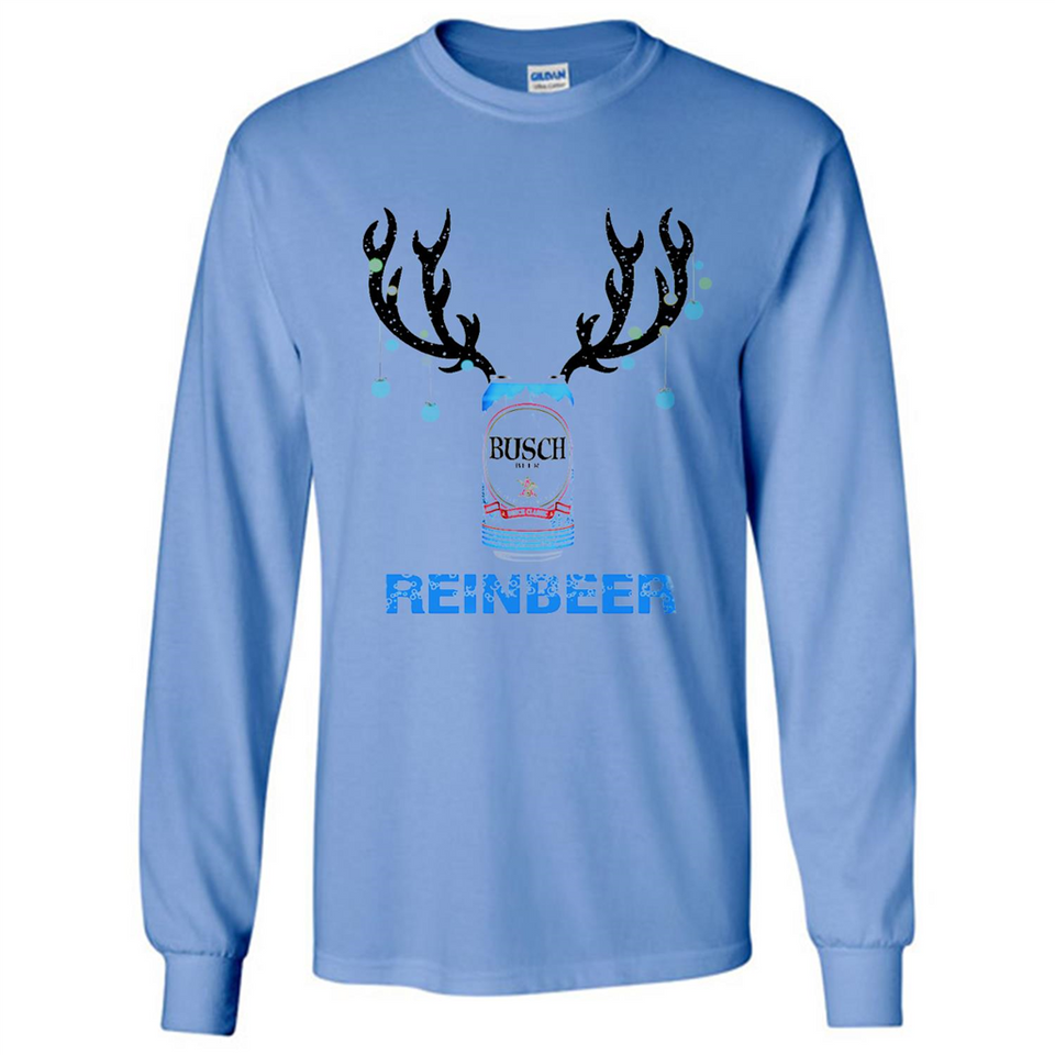 Busch Reinbeer Funny Beer Reindeer Christmas Sweatshirt - Long Sleeve T-Shirt