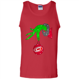 GRINCH HAND HOLDING CAROLINA HURRICANES GLITTER CHRISTMAS PINGPONG
