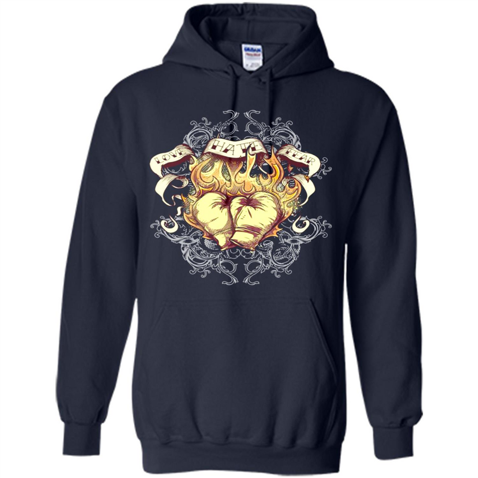 Love Hate Fear Boxing - Martial Art Fighting - Hoodie