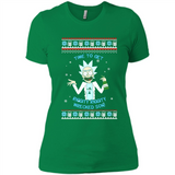 Rick and Morty Time to get Riggity Riggity Wrecked Son Christmas sweater - Ladies' Boyfriend T-Shirt