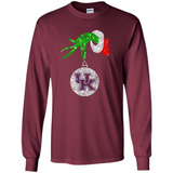 Amazing shirt Kentucky Wildcats Glitter Grinch Monogram Ornament Christmas Gift - Long Sleeve T-Shirt