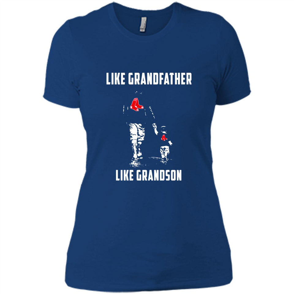 Boston Red Sox GrandFather Like GrandSon - Ladies' Boyfriend T-Shirt