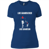 Boston Red Sox GrandFather Like GrandSon - Ladies' Boyfriend T-Shirt
