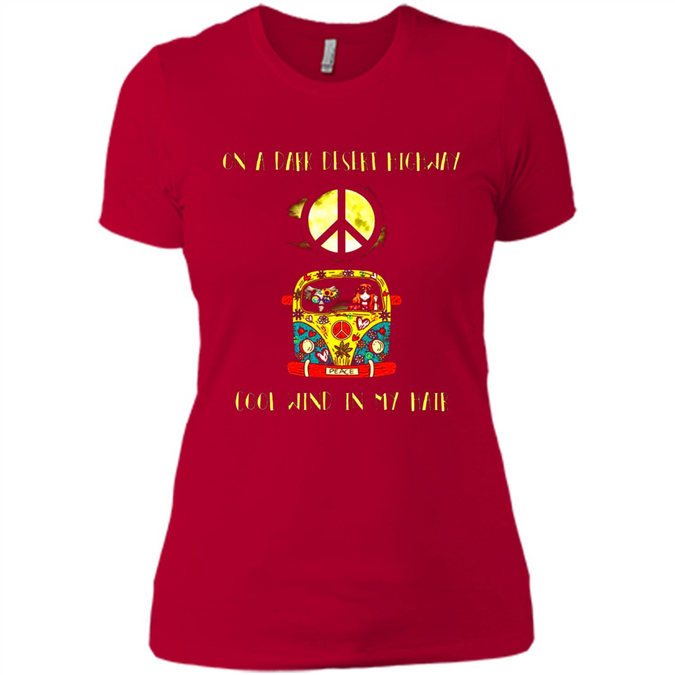 Peace-On A Dark Desert Highway Cool Wind In My Hair Shirt PINGPONG - Ladies' Boyfriend T-Shirt