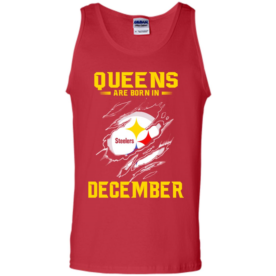 Queens Are Born In December - Pittsburgh Steelers Football - Tank Top