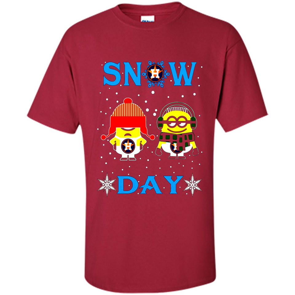 Snow Day Shirt For Houston Astros Vs Minion Fans pingpong