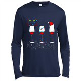 Christmas Red Wine Funny Merry Xmas Sweatshirt - Canvas Long Sleeve T-Shirt