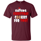 Womens Funny Eating Christmas Cookies For Two Pregnancy - Shirt