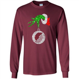 Amazing shirt Portland Trail Blazers Glitter Grinch Monogram Ornament Christmas - Long Sleeve T-Shirt