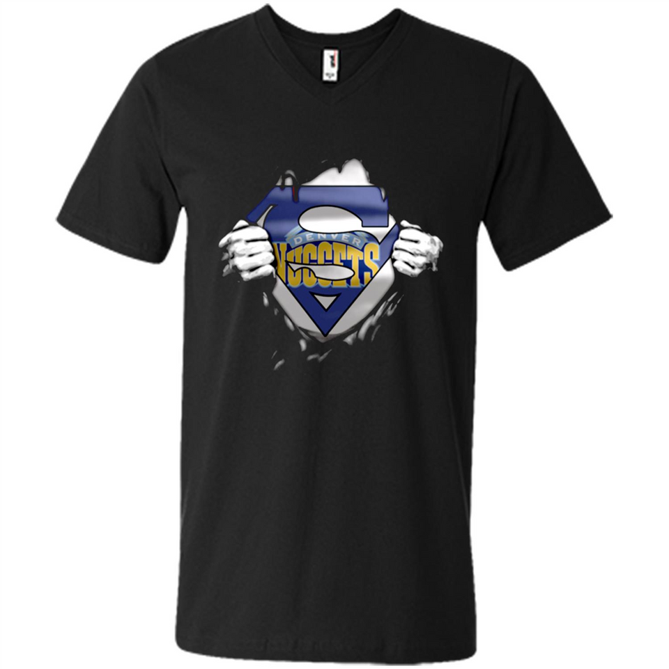 Denver Nuggets And Superman Fans - Men's V-Neck
