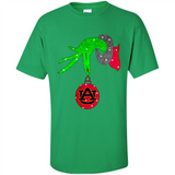 GRINCH HAND HOLDING AUBURN TIGERS GLITTER CHRISTMAS PINGPONG