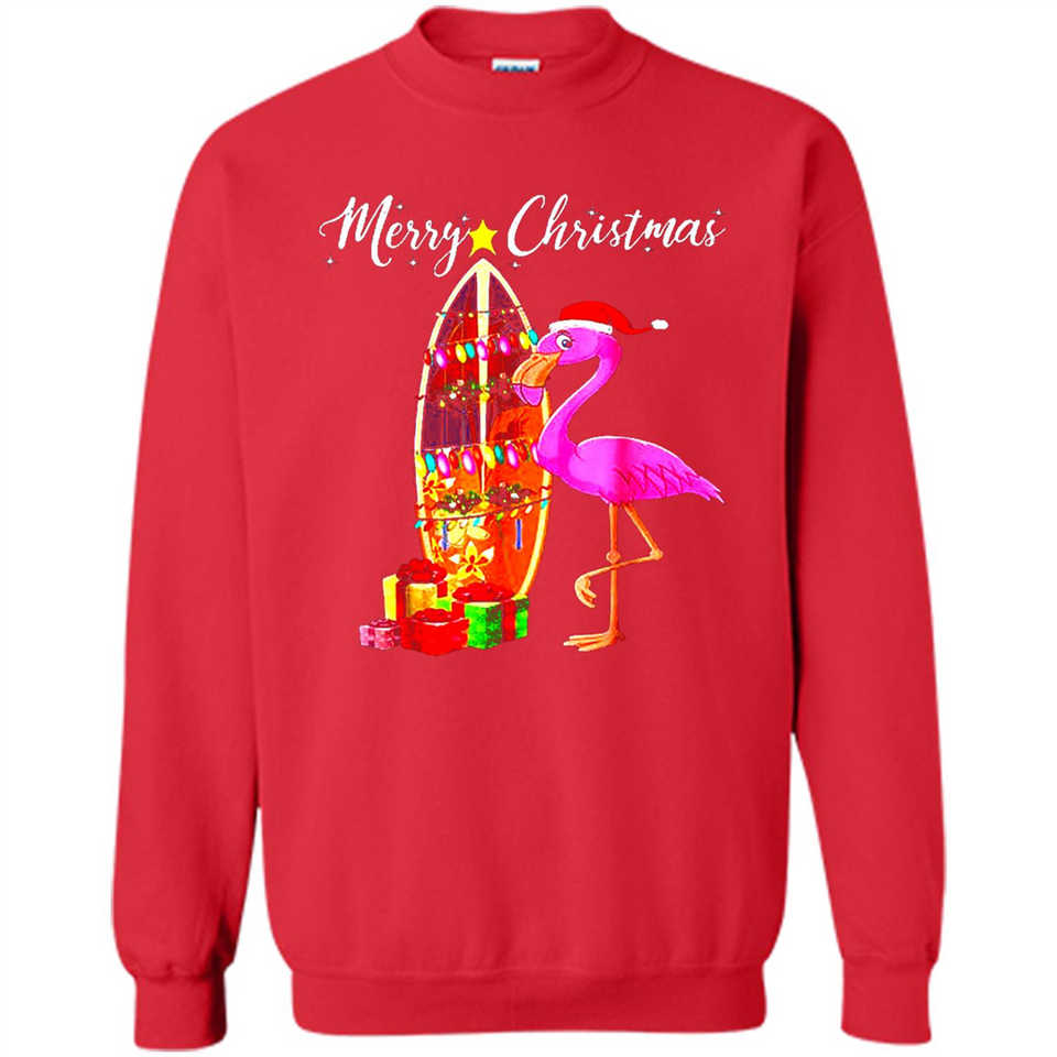 Flamingo Christmas Shirt, Merry Christmas Shirt , Flamingo - Sweatshirt