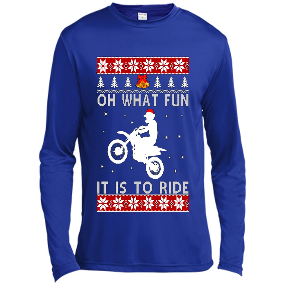 Motocross oh what fun it is to ride Christmas sweater PINGPONG