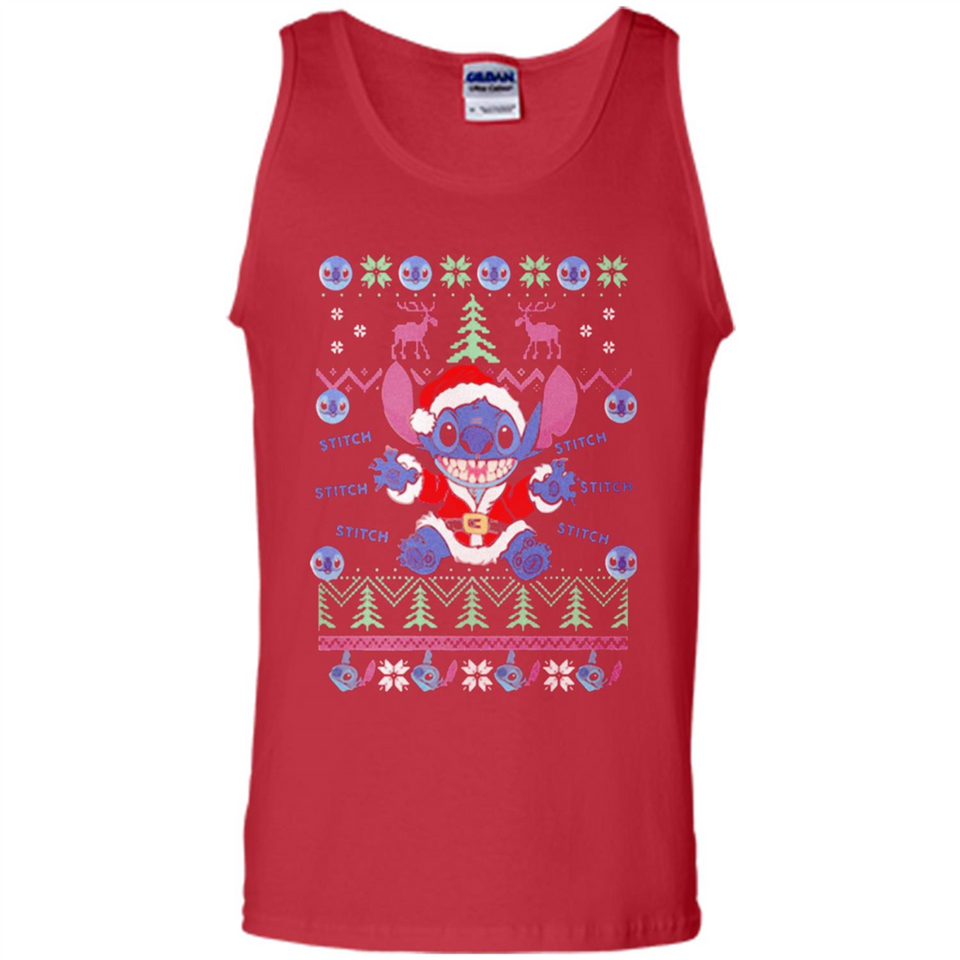 Stitch ugly christmas sweater - Tank Top