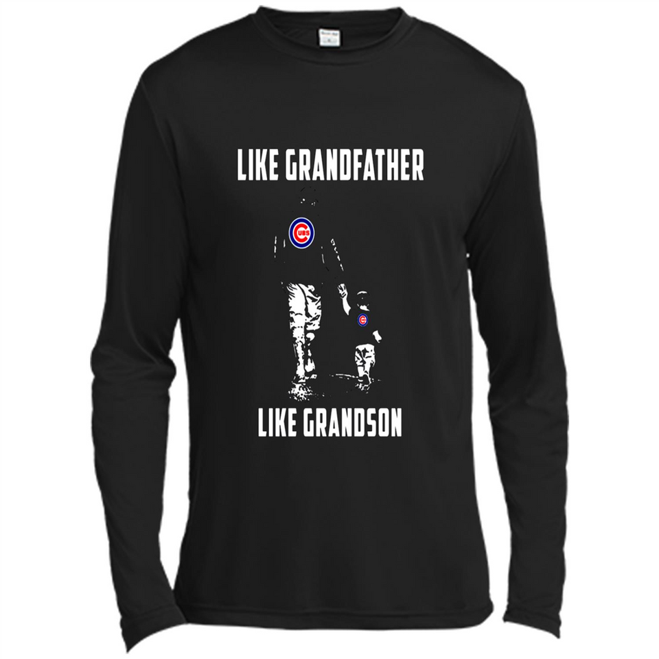 Chicago Cubs GrandFather Like GrandSon - Canvas Long Sleeve T-Shirt