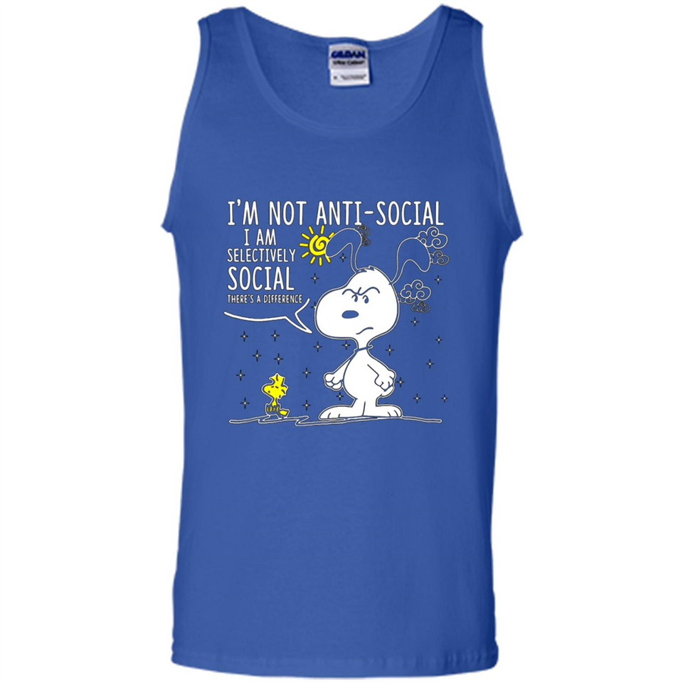 Snoopy I'm Not Anti-Social I Am Selectively Social