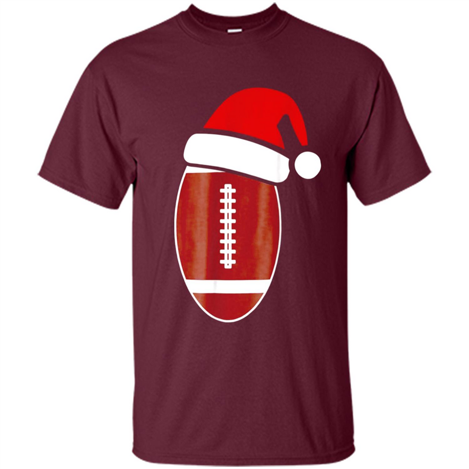 Christmas Football Shirt - Football Santa Hat Christmas