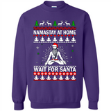 Namastay at home and wait for Santa Christmas sweatshirt PINGPONG