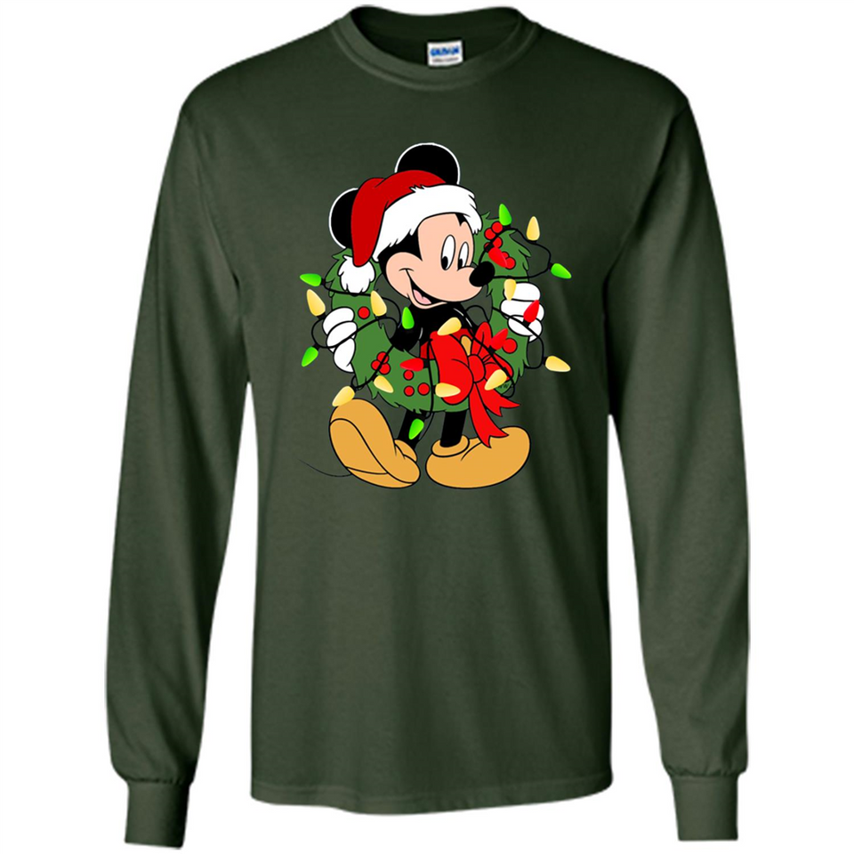 Disney Mickey Mouse Christmas Lights Sweatshirt - Long Sleeve T-Shirt