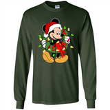 Disney Mickey Mouse Christmas Lights Sweatshirt - Long Sleeve T-Shirt