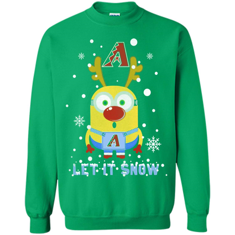 Minion Arizona Diamondbacks Ugly Christmas Sweater Let it Snow - Sweatshirt