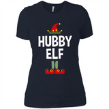 Hubby Elf Shirt - Family Matching Christmas Pajamas - Ladies' Boyfriend T-Shirt
