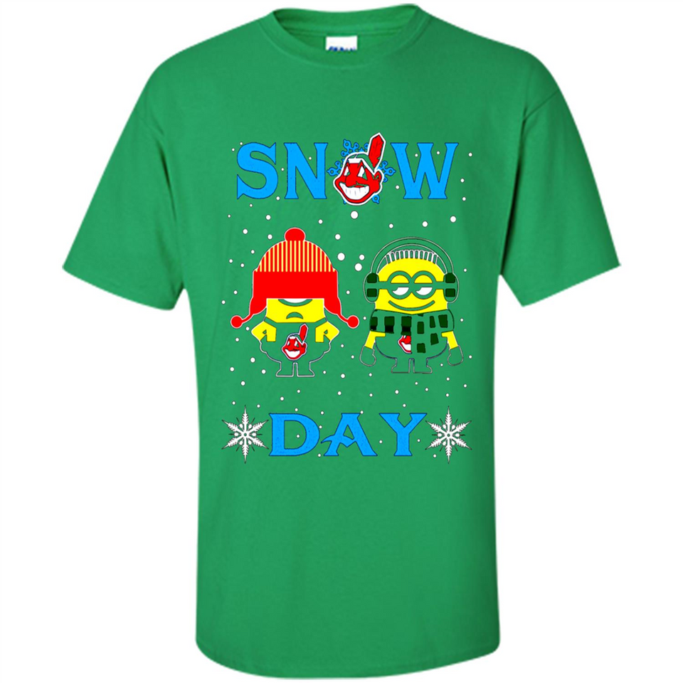 Snow Day Shirt For Cleveland Indians Vs Minion Fans pingpong