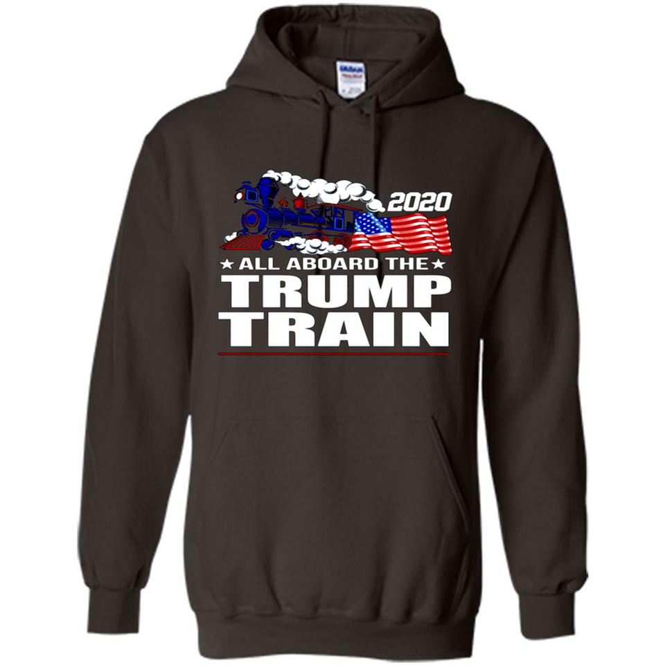 All Board The Trump Train 2020 Patriotic U.S Flag pingpong - Hoodie