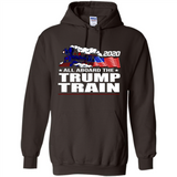 All Board The Trump Train 2020 Patriotic U.S Flag pingpong - Hoodie