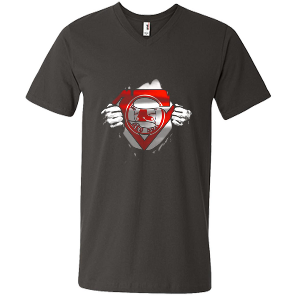 Boston Red Sox And Superman Fans - Men's V-Neck