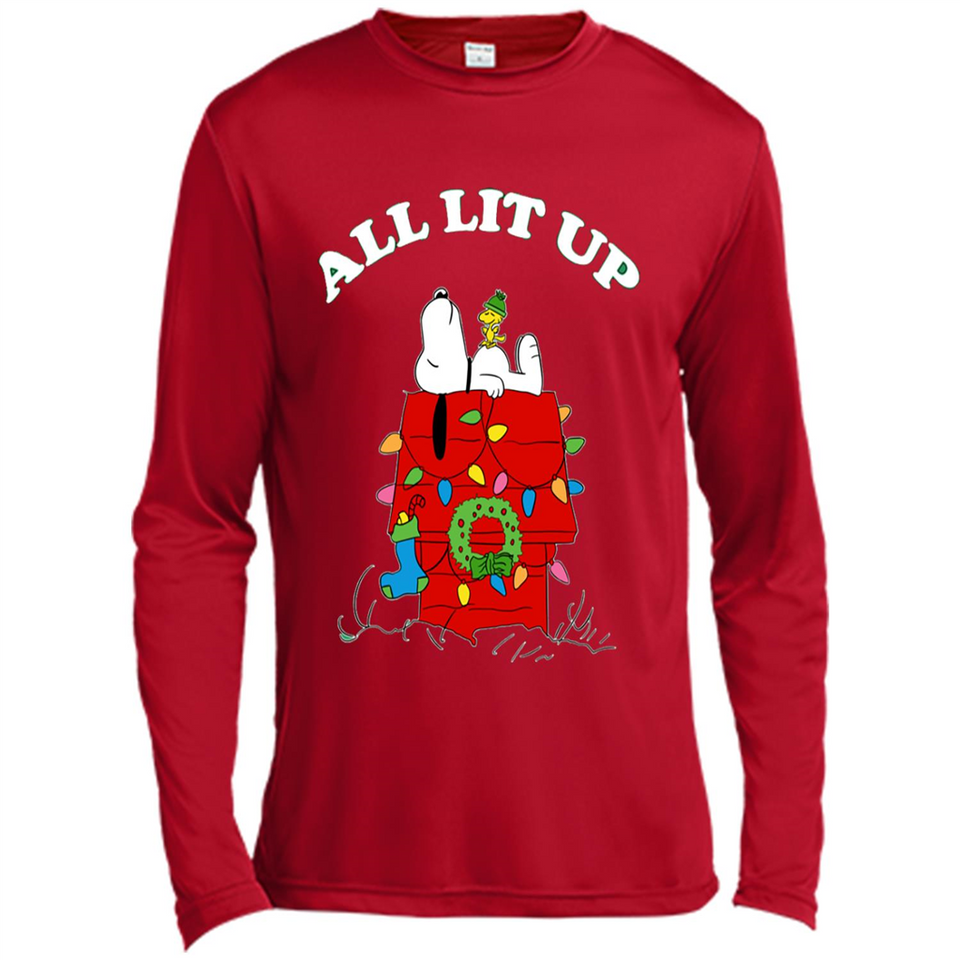 Peanuts By Schulz Snoopy Young Men_s Christmas - Canvas Long Sleeve T-Shirt