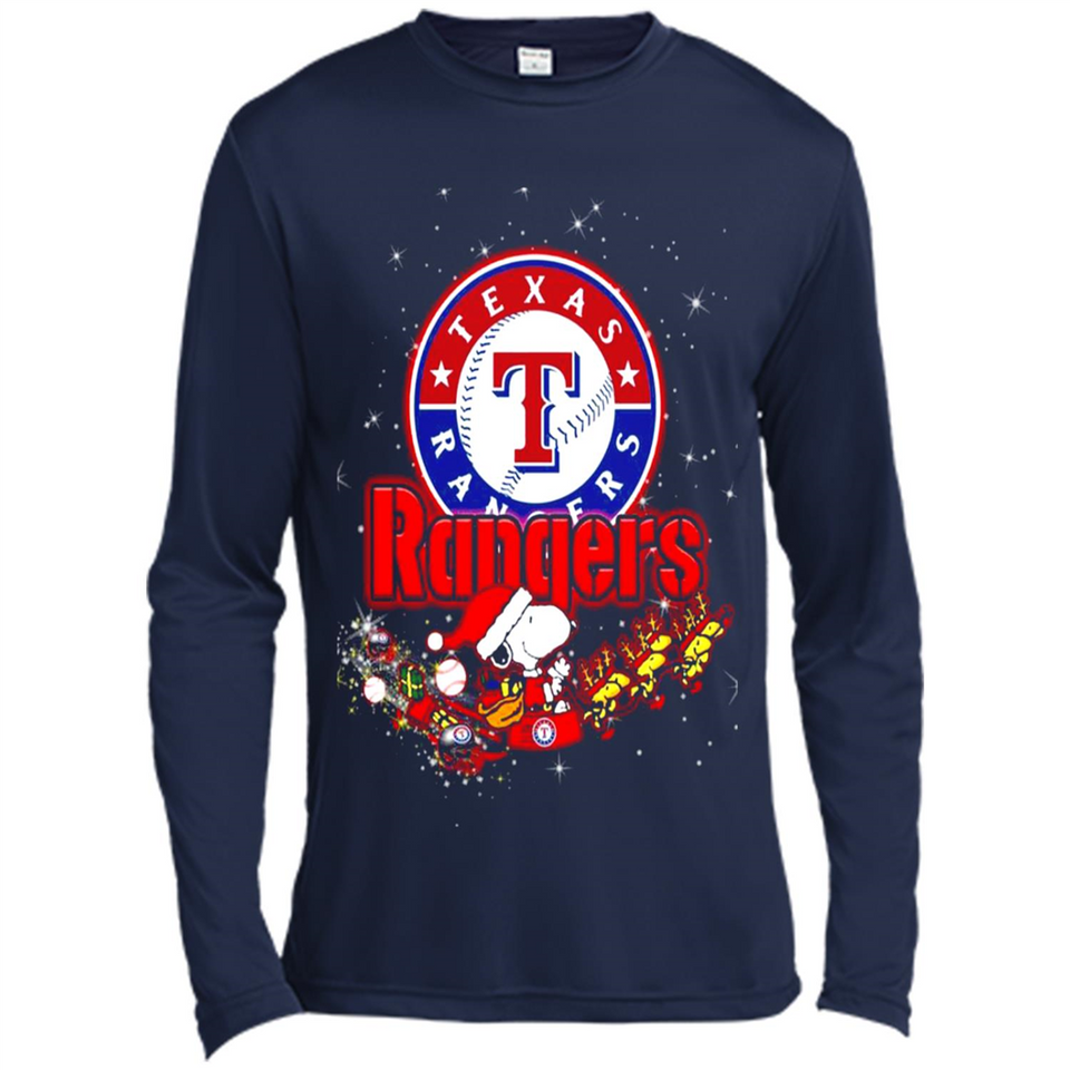 Snoopy Christmas Texas Rangers - Canvas Long Sleeve T-Shirt