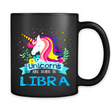 Unicorns are born in Libra Birthday Rainbow Gift Ladies Custom