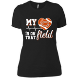 Chicago Bears Football My Heart is on that Field - Ladies' Boyfriend T-Shirt