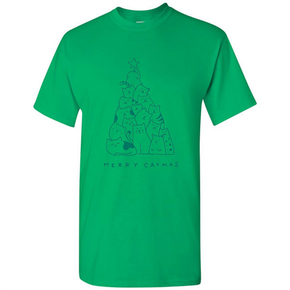 Merry Catmas Funny Cat Christmas Tree Sweatshirt - Shirt