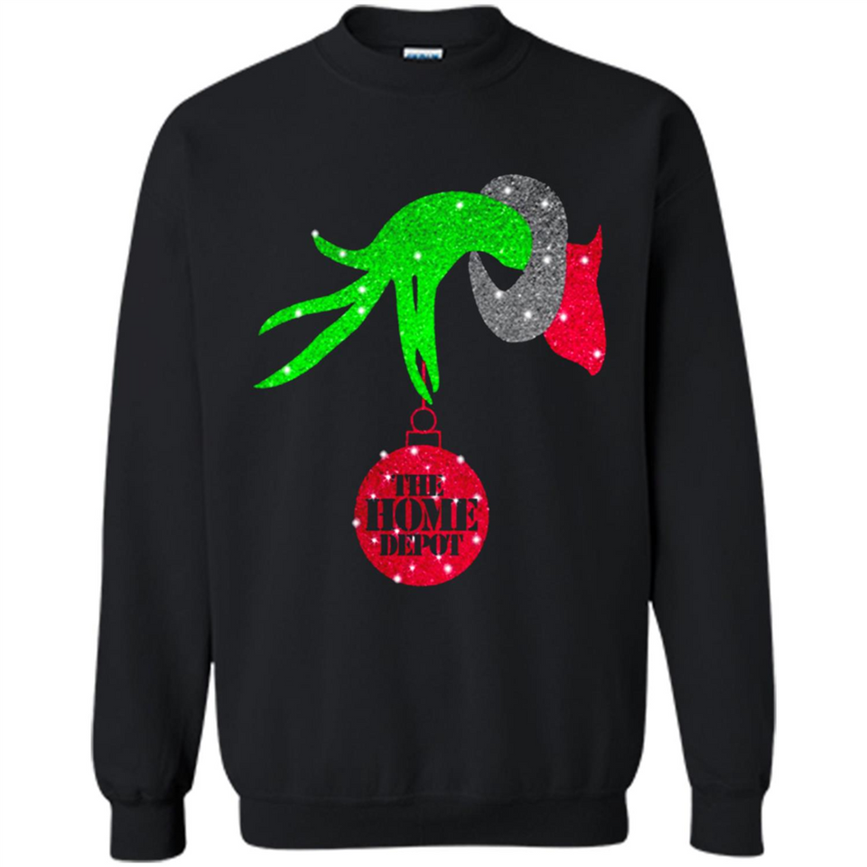 Grinch hand holding HomeDepot Glitter Christmas PING PONG