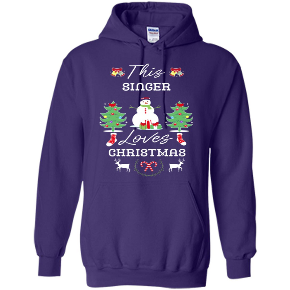 This Singer Loves Christmas Tree Shirt with Snowman