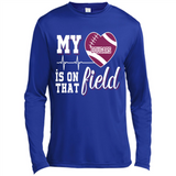 Washington State Cougars Football My Heart is on that Field - Canvas Long Sleeve T-Shirt