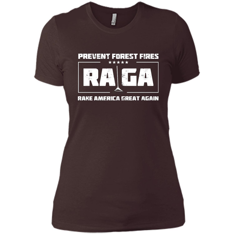 Prevent Forest Fires Rake America Great Again Shirt PINGPONG - Ladies' Boyfriend T-Shirt