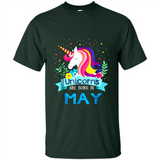 Unicorns are born in May Birthday Rainbow Gift Ladies Custom