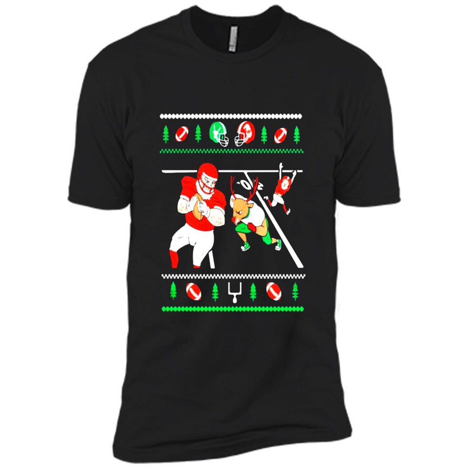 Santa vs Deer Football Ugly Christmas PINGPONG