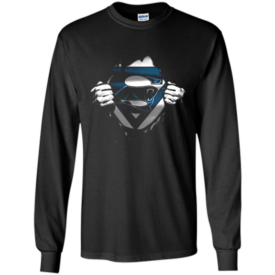 Carolina Panthers And Superman Fans - Long Sleeve T-Shirt