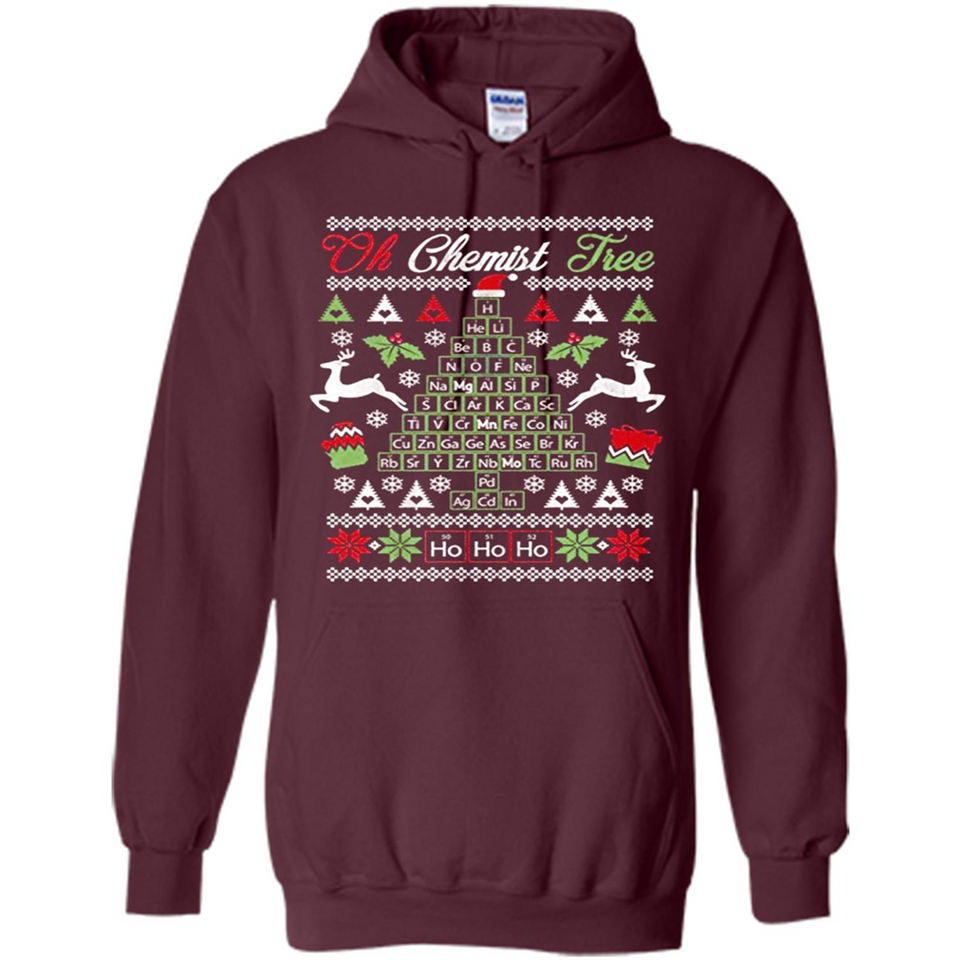 Chemist Tree Shirt Oh Chemistry Tree Ugly Christmas - Hoodie