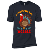Thanksgiving Gobble Wobble Turkey - Premium Short Sleeve T-Shirt